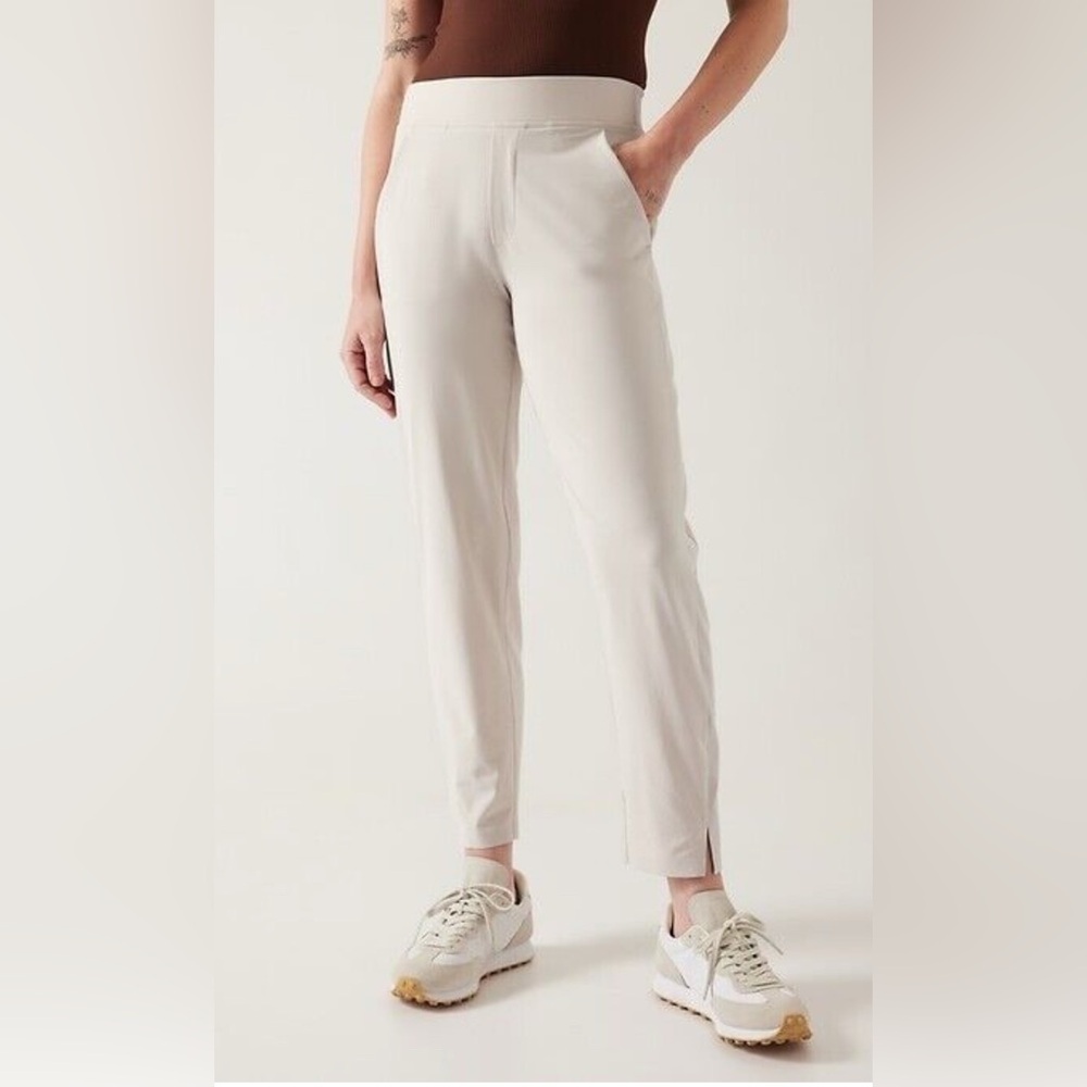 Athleta Brooklyn Ankle Pant Tan/Taupe/Light Beige 8 Tall